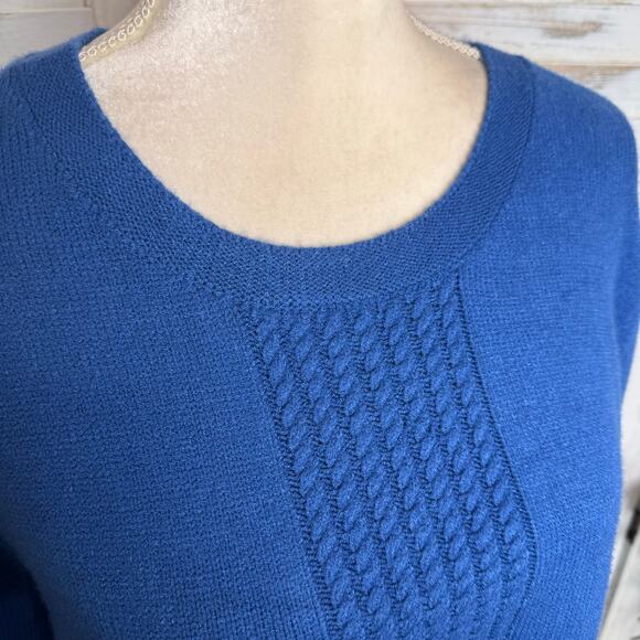 NWT SOFT SURROUNDINGS Women's XL Priscilla Knit Tunic Swing Sweater Royal Blue - Picture 9 of 15